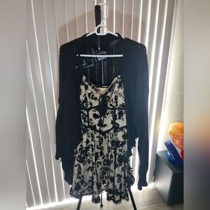 Dress And Knitted Cover Up